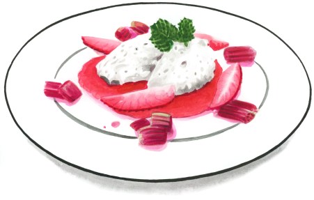 erdbeer und rhabarber