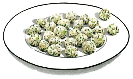 kugeln aus ziegenkäse